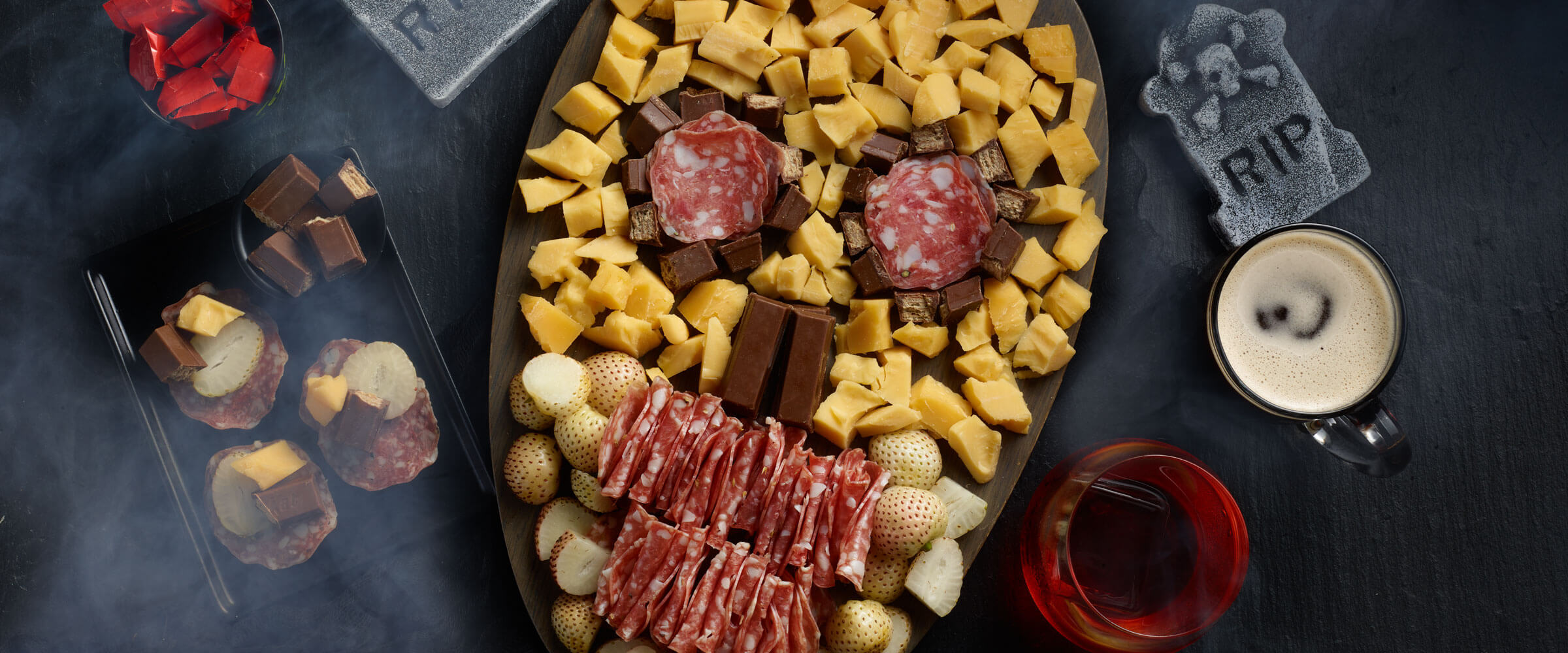 Spooky Skull Charcuterie Board