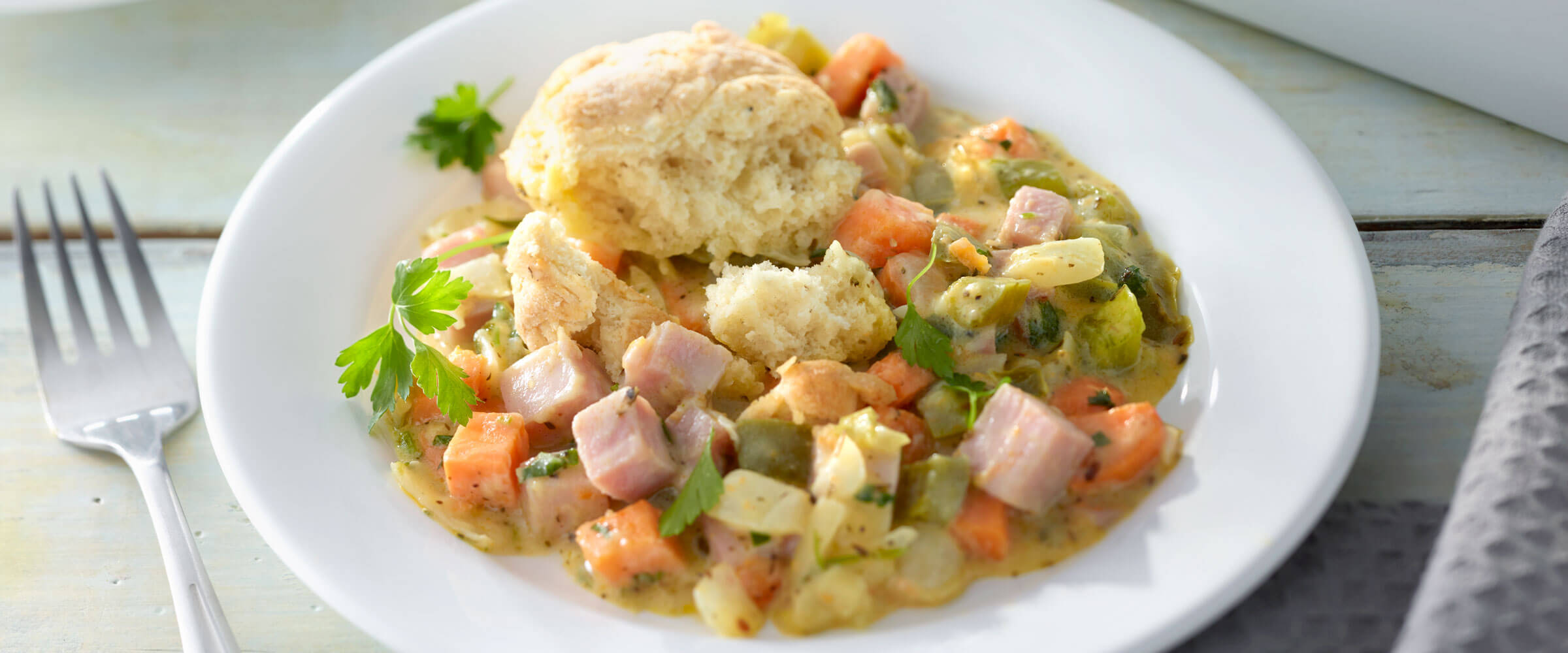 Southern Ham & Vegetable Cobbler