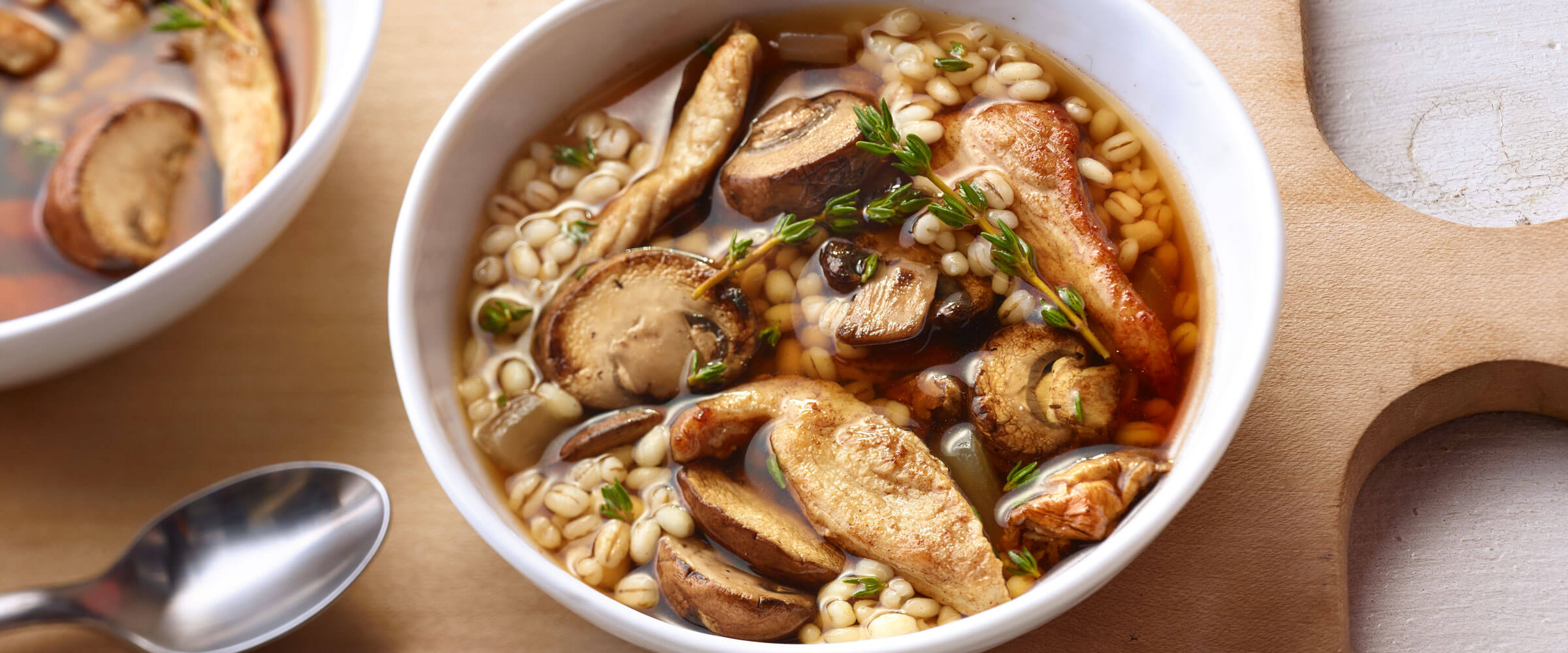 Turkey Mushroom & Barley Soup