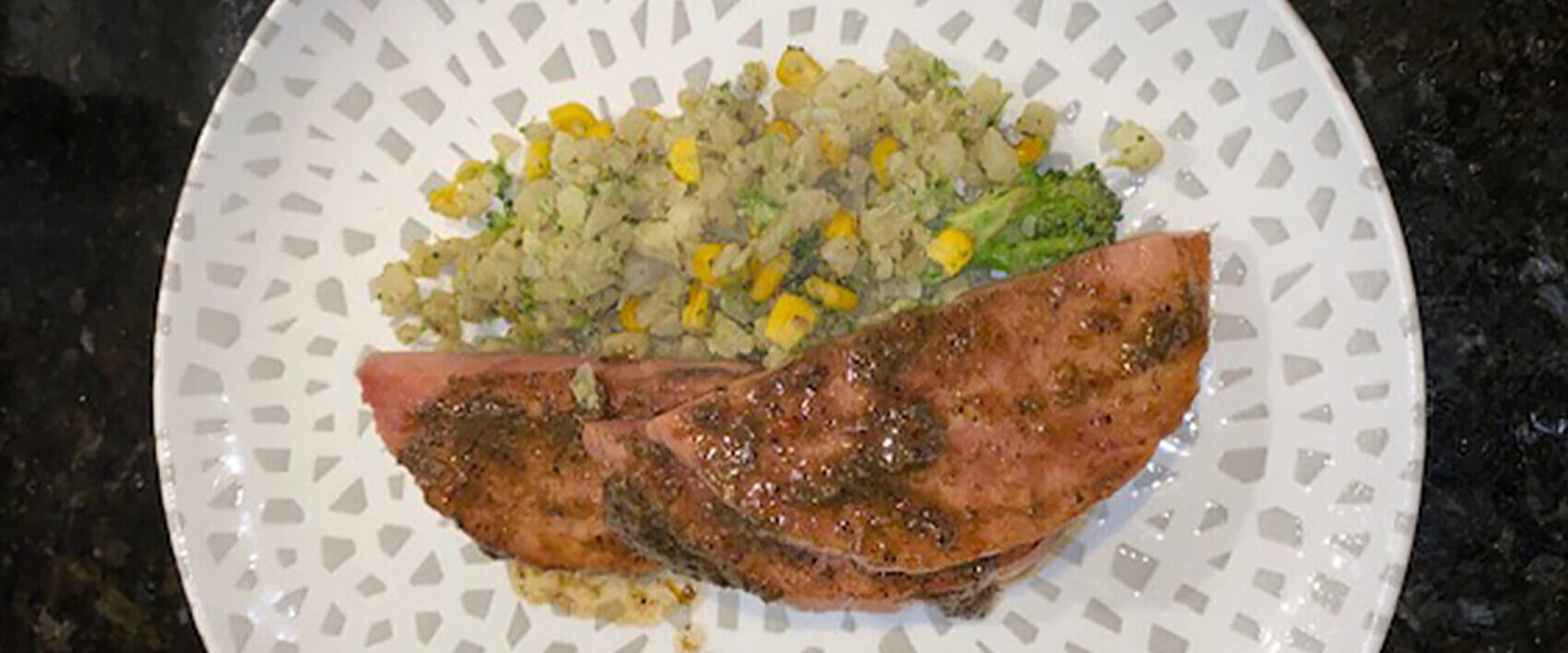 Roast Jerk Pork and Cauliflower Broccoli Rice Pilaf - Hormel Foods