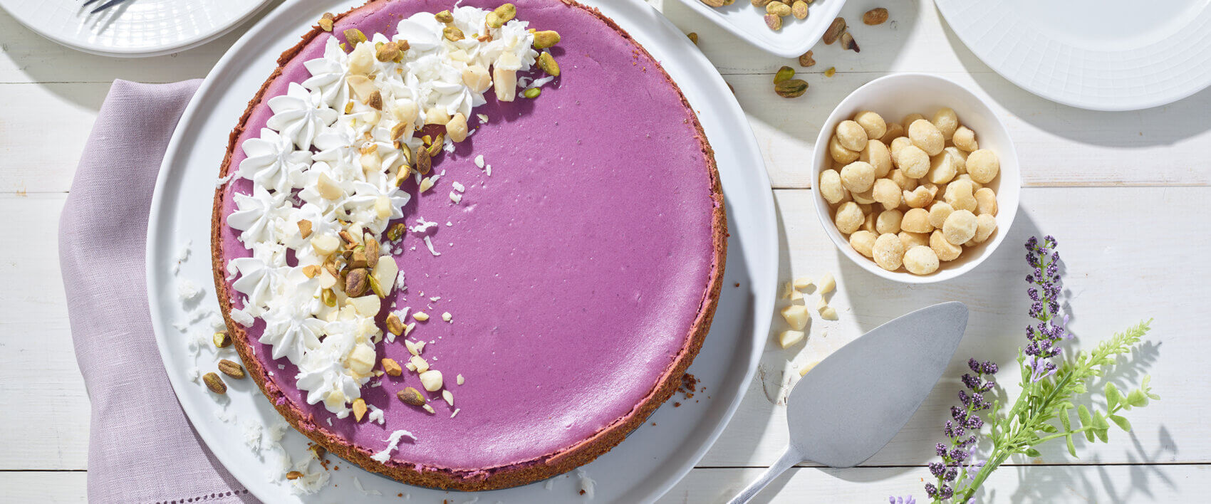 Peanut Butter and Ube Cheesecake - Hormel Foods