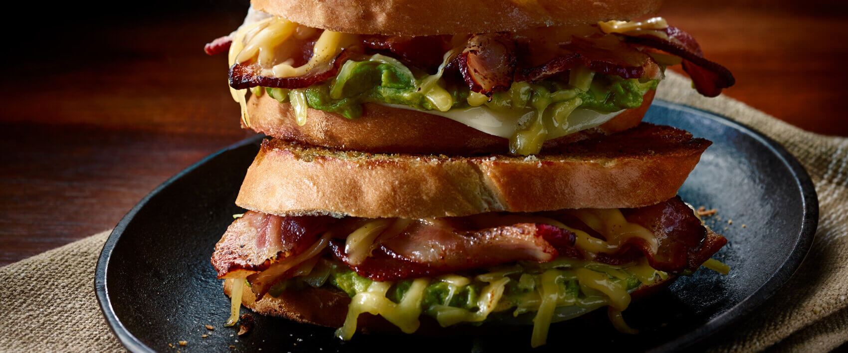 Grilled Cheese, Bacon and Guacamole Sandwich - Hormel Foods