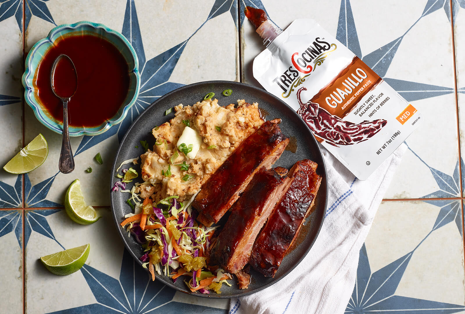 MegaMex Honey Guajillo Glazed Pork Ribs