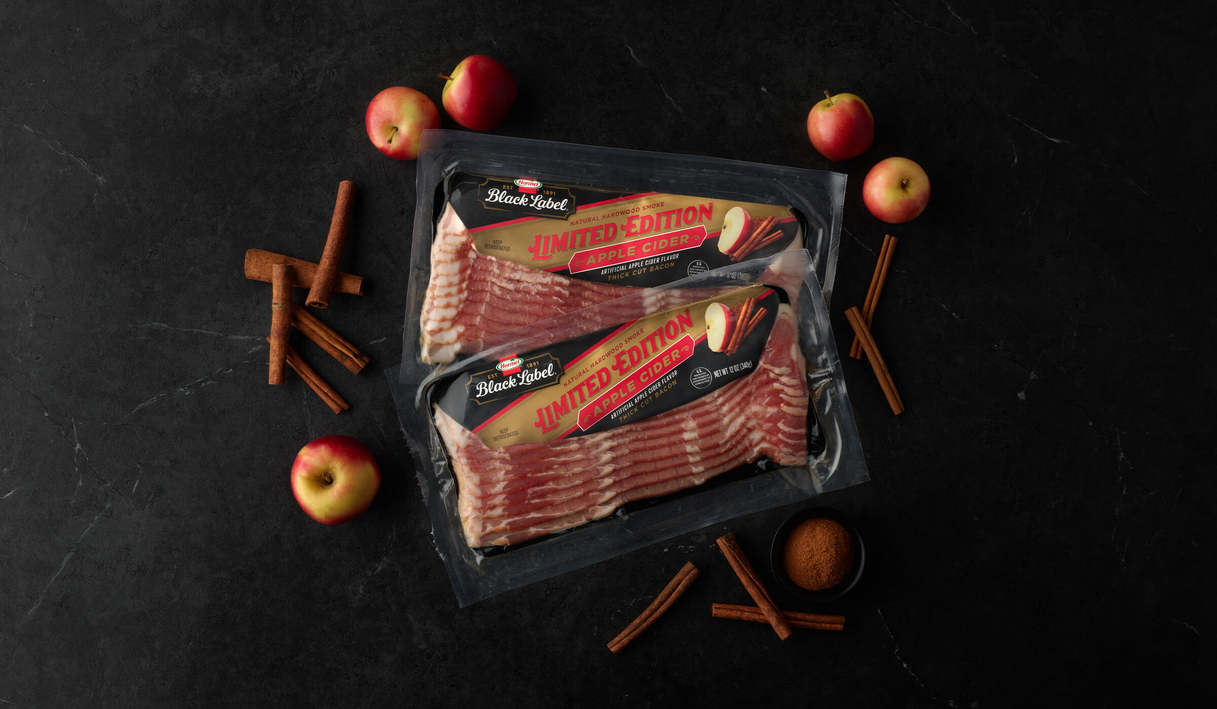 HORMEL® BLACK LABEL® Apple Cider Bacon.