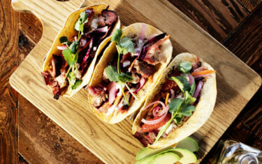 Austin Blues<sup>®</sup> chopped beef brisket tacos