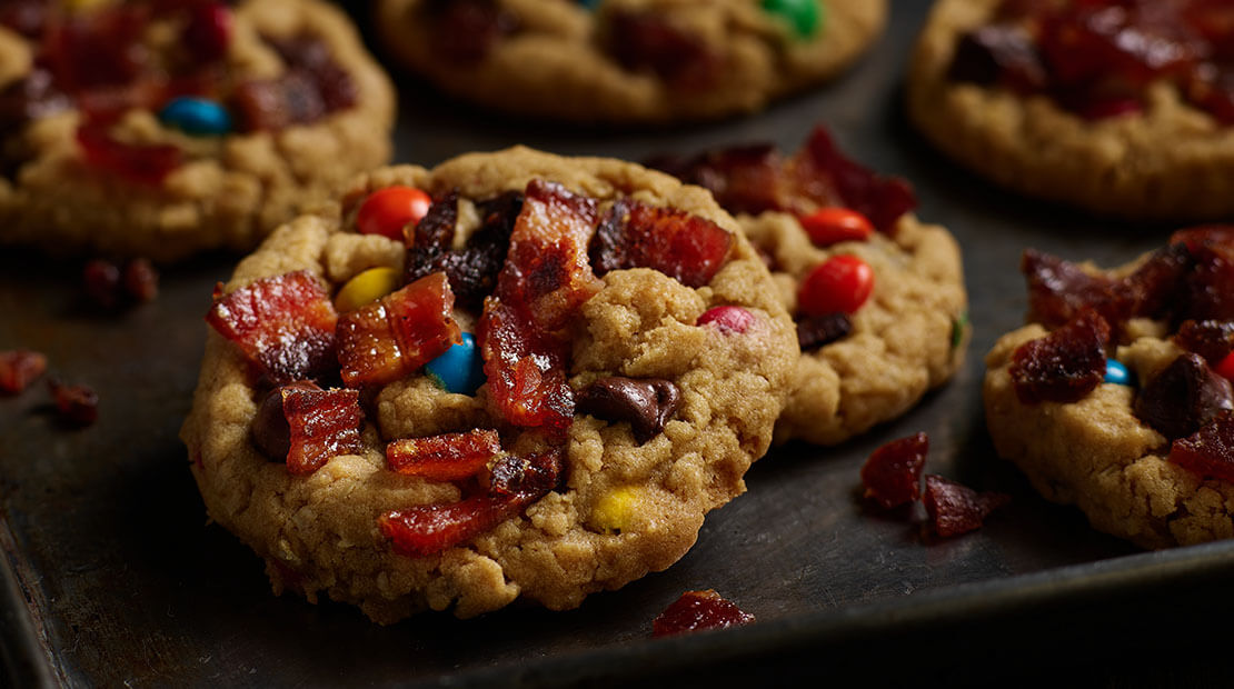 Candied bacon monster cookies