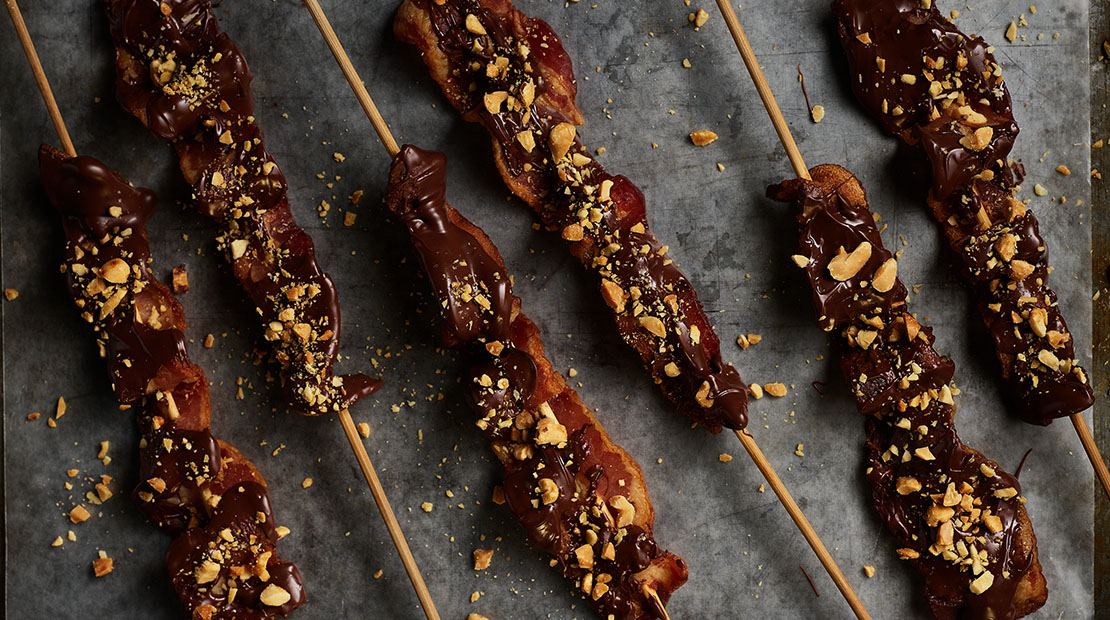 Chocolate-covered bacon