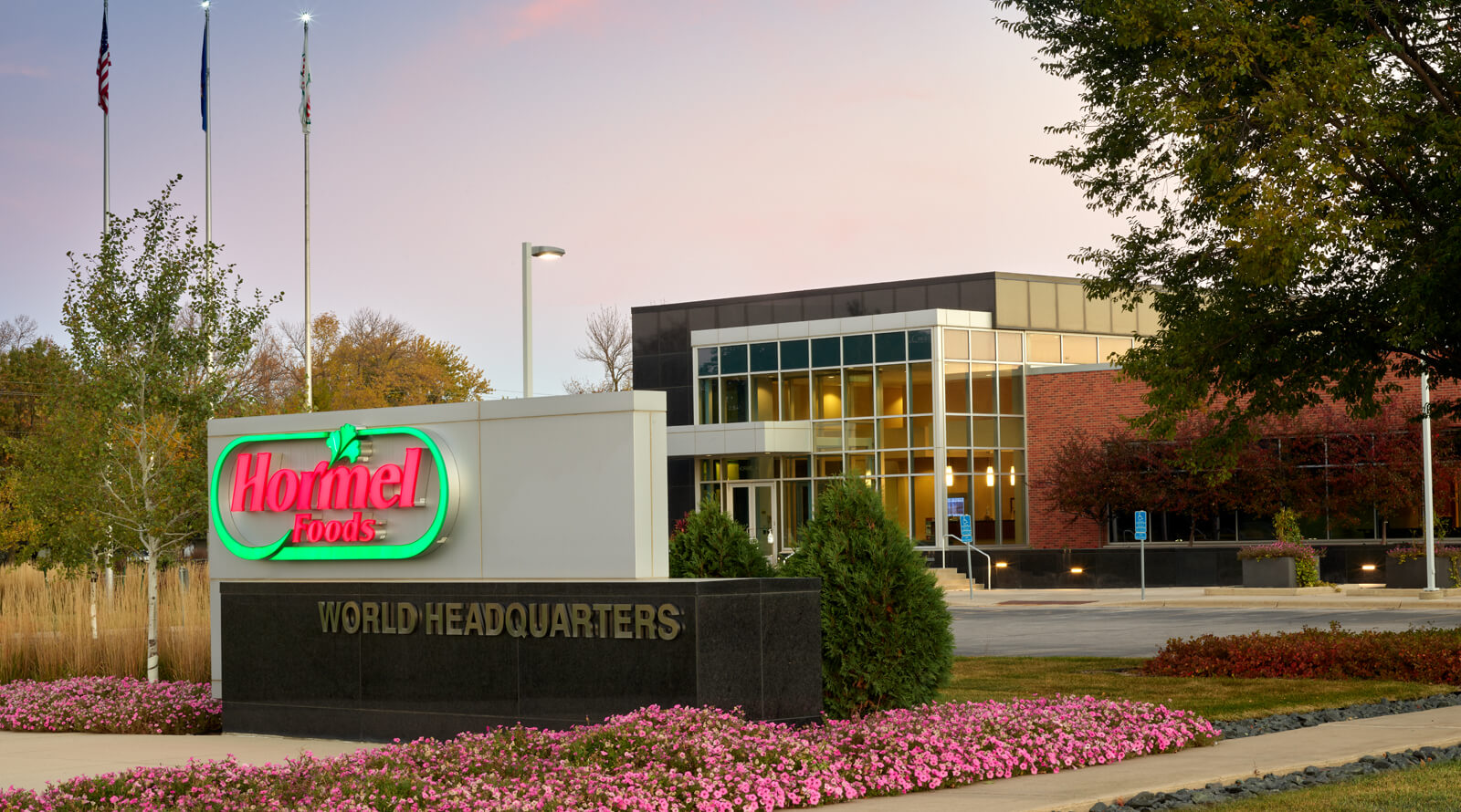 an exterior shot of Hormel Foods HQ