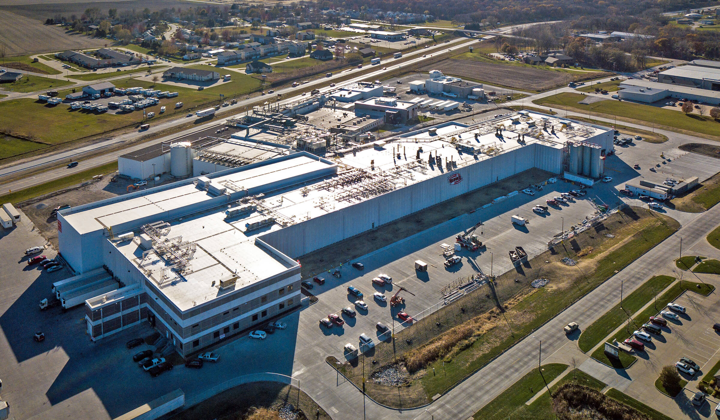 view of burke facility from above