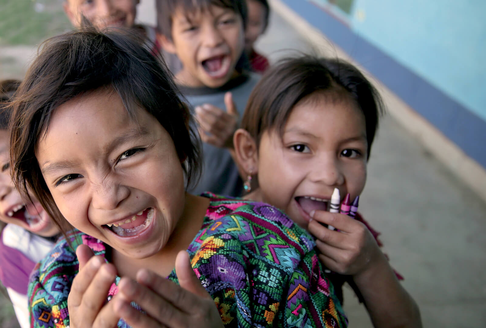 Children laughing