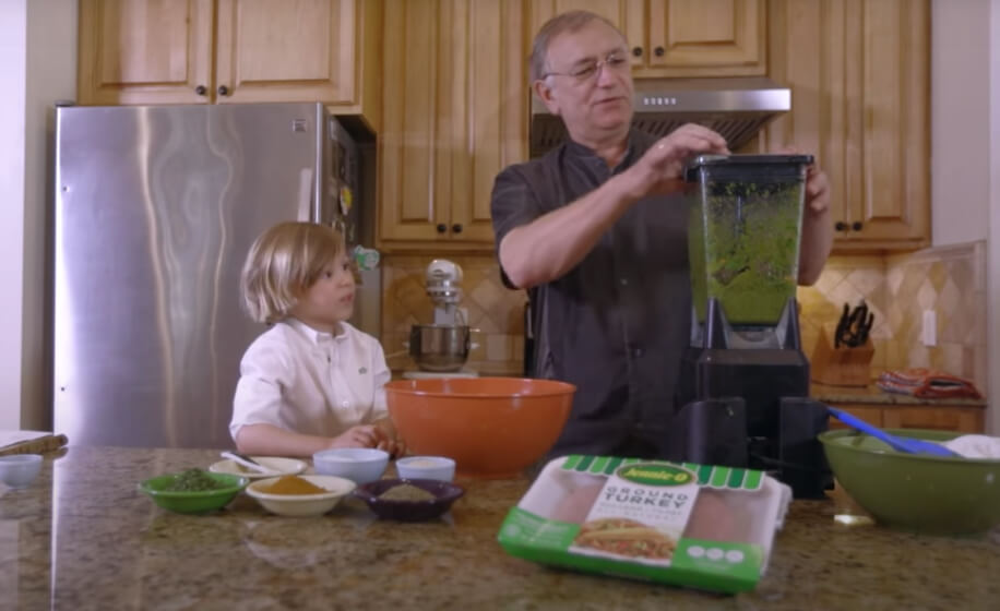 Jack and Ron making meatballs