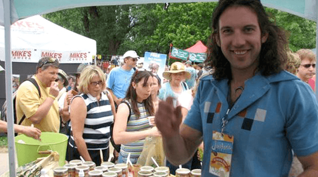 Justin Gold at the Boulder farmers’ market in 2004