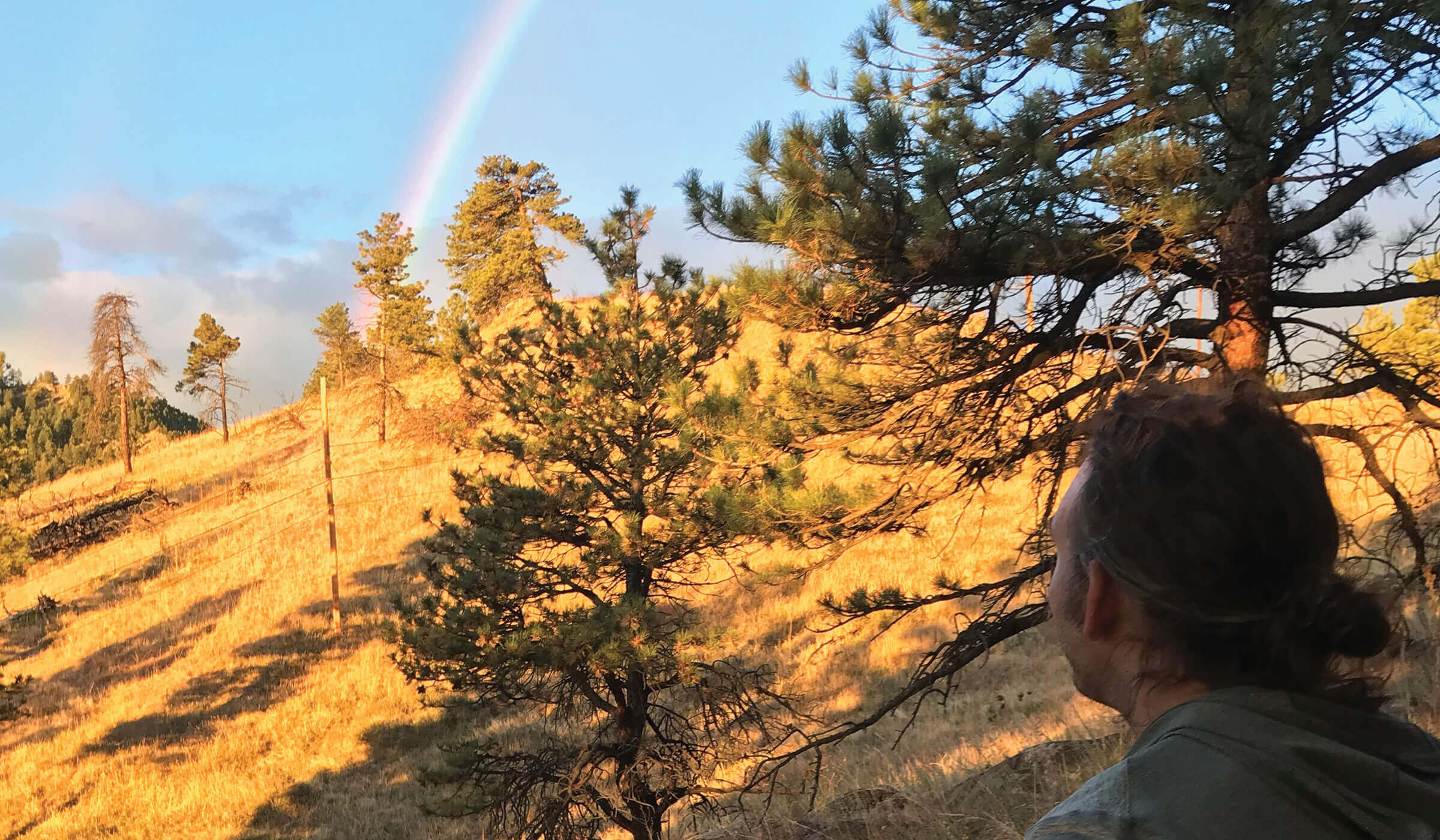 Justin Gold on a hike during an interview for the Our Food Journey Podcast