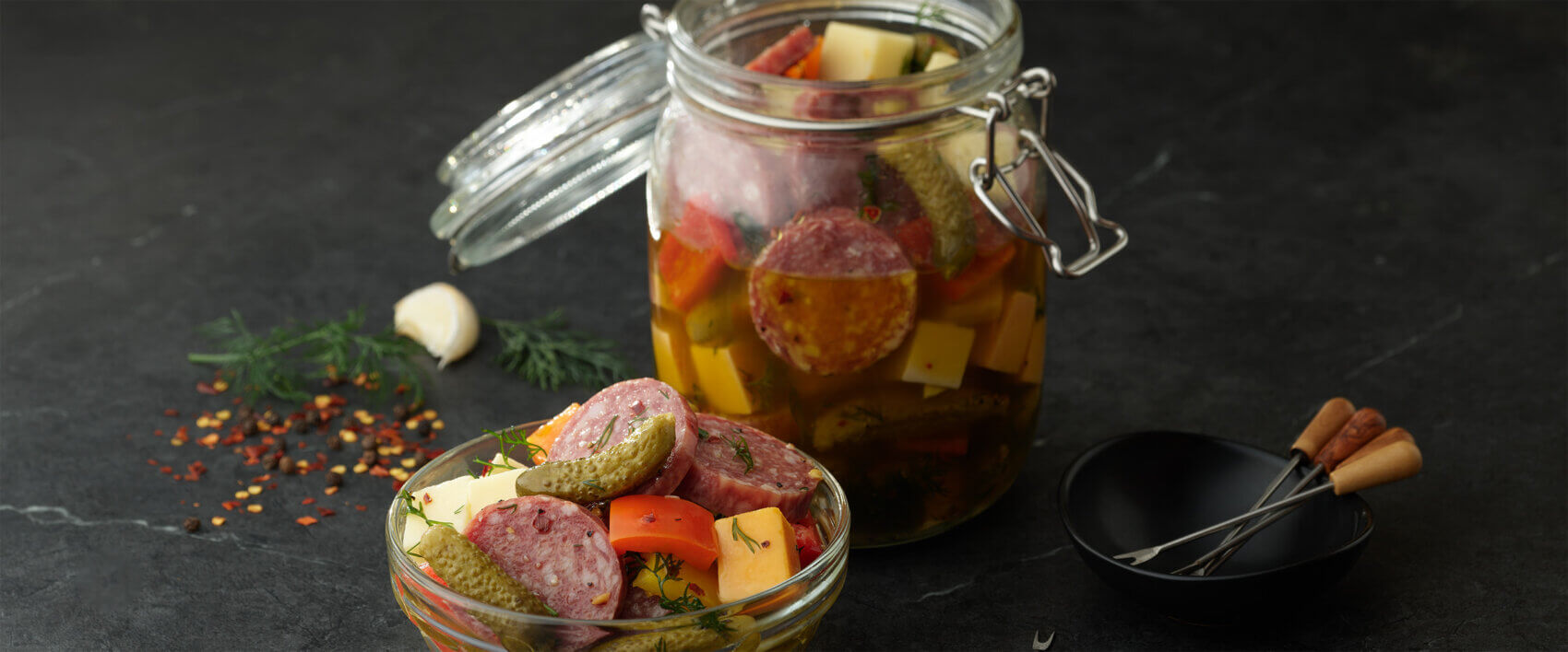Marinated Salami, Cheese and Pickles - Hormel Foods