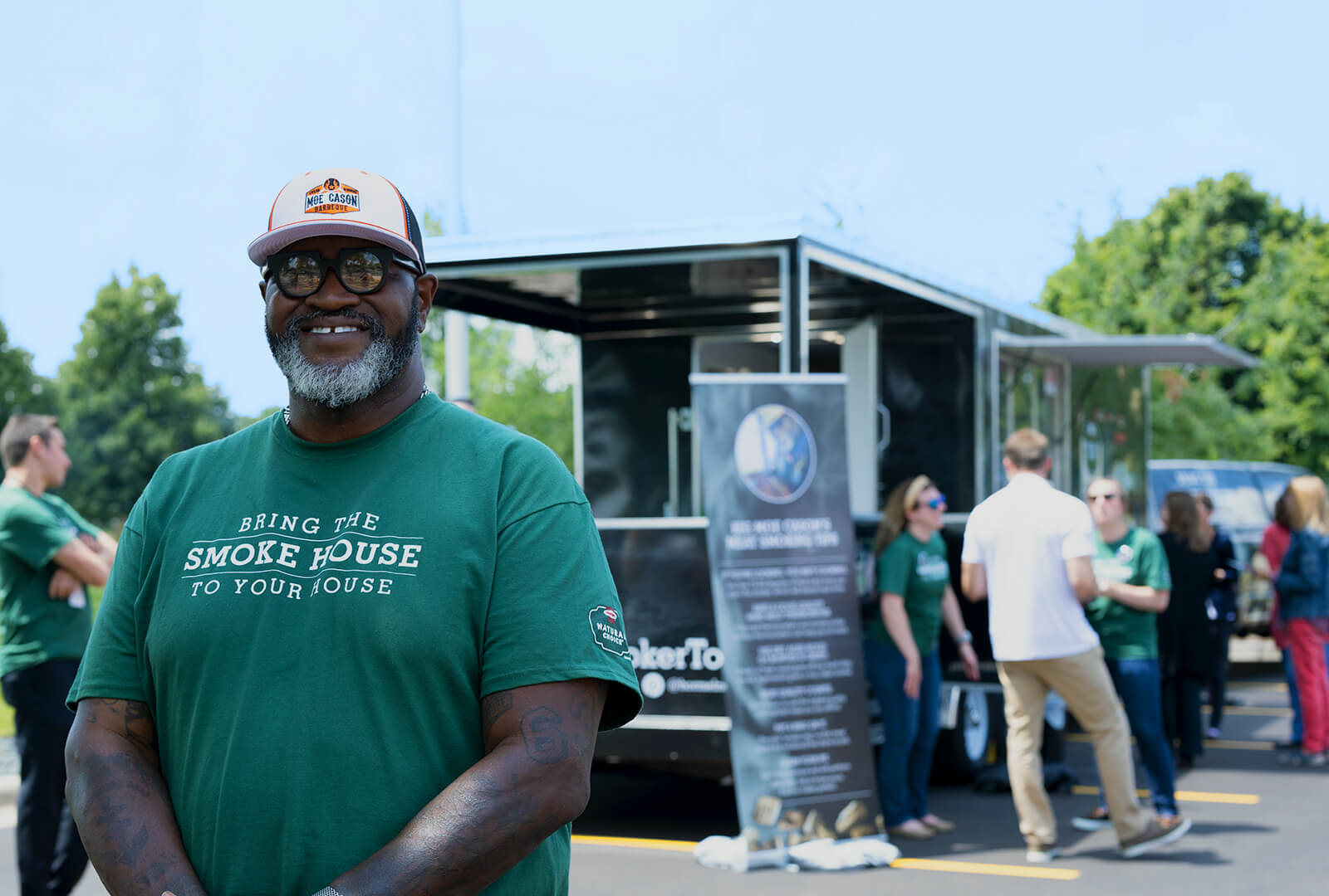 Mo Cason outside the Natural Choice Mobile Smoker