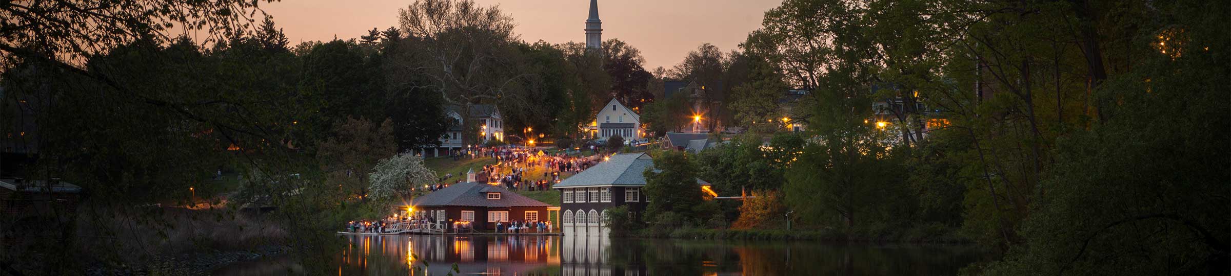 Smith college campus at sunset