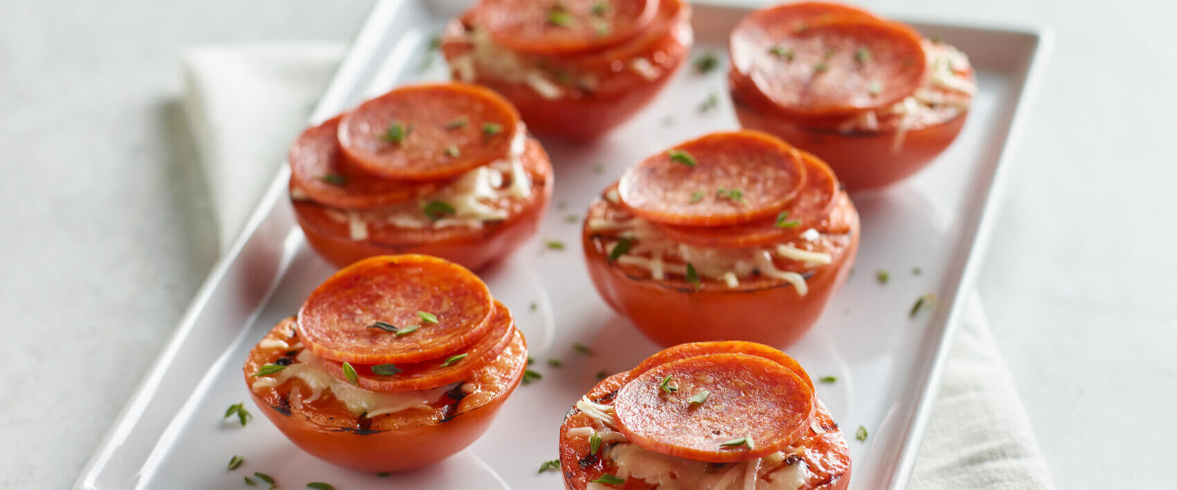 Garlic Grilled Tomatoes with Pepperoni - Hormel Foods