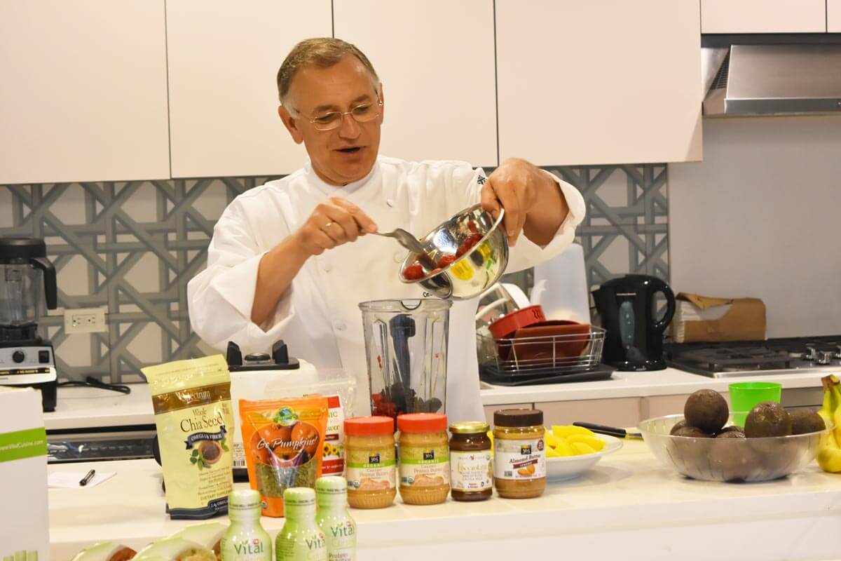 Master Chef Ron DeSantis prepares a smoothie