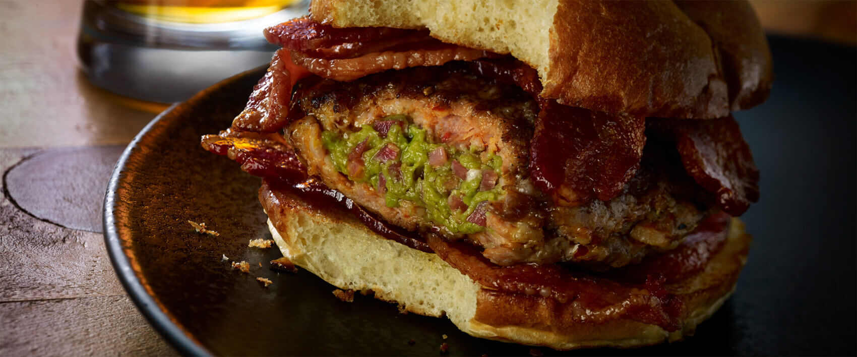 Bacon Guacamole Stuffed Sausage Burgers - Hormel Foods