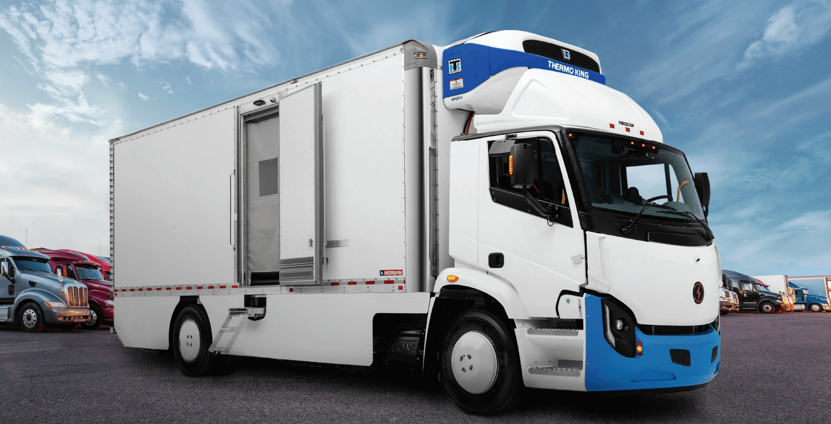 A Thermo King refrigeration truck
